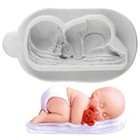 Sleeping Baby Fondant Silicone Molds Baby Chocolate Candy Mold For Baby Shower