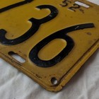 Vintage 1952 Hawaii License Plate 9e-736 Yellow Embossed Metal Tag
