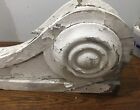 Antique Large Victorian Wood Corbel Architectural Salvage White Chipping Paint