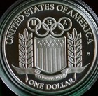 1992 S Olympic Proof Silver Dollar Baseball Coin Only Less Than Perfect  1