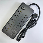 12-in-1 Power Strip Surge Protector 9 Outlets 1 C 3 Usb Ports 5 Ft Cord White