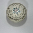 Vintage Round Floral Tin Container Trinket Box