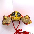 Vtg Japanese Samurai Helmet Small Display Or Doll Size