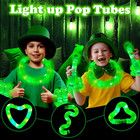 12 Pcs Green Glow Sticks Party Favors Toys Gifts For Kids  Led Light Up Bracelet