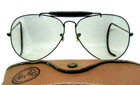 Ray-ban Vintage 70s Usa B l Aviator Changeable Black Chrome 62mm Mint Sunglasses