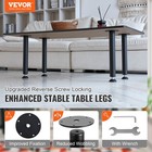 Vevor 16  Solid Steel Adjustable Desk Legs Office Table Furniture Set Of 4 Black
