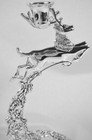 Silver Plated Reindeer Candle Holder Holiday Collection By Godinger 
