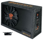 Rockville Rvs12a 12  1400w Slim Vented Powered Car Subwoofer Enclosure   Amp Kit