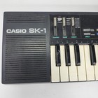 Vintage Casio Sk-1 32-key Sampling Keyboard Black Synth No Power Cord Tested