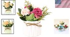 Lifelike Silk Hydrangea Arrangement In Ceramic Vase For Home   Wedding Decor