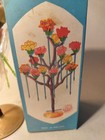 Vintage Set Of Floral Party Picks With Base Holder Plastic Hong Kong Roses Tree