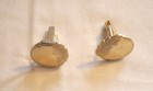 Vintage Gold Tone Cuff Links Leaf Design
