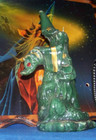 Vintage 10    Fantasy Wizard Dragon Green Candle Wax Figurine 1 5 Lbs Gem Eyes