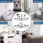 Yorkhomo Bathroom Glass Corner Shelf Tempered Glass Floating Shower Shelves