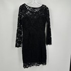 Womens Romantic Gothic Lace Dress Size L Elegant Evening Silhouette Timeless