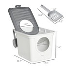 Covered Cat Litter Box  Kitty Litter Box With Scoop  White