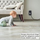 Baby Safety Outlet Cover Box Key Lock Toddler Proof Electrical Plug Protector