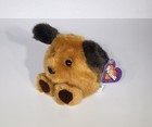 Swibco 1997 Puffkins Fetch Dog Bean Bag Plush Stuffed Animal Toy W  Tag 4  Euc