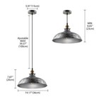 Industrial Retro Dome Shade Pendant Lamp Kitchen Vintage Ceiling Light Fixture