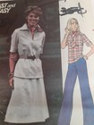 Pullover Tunic Top Skirt Pants 12 Butterick 4695 Sewing Pattern Vtg Uc Ff