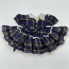 1960s Vintage Baby Dress Plaid Frilly Lacy Toddler Child Ruffles 60s Collar