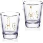 Bride And Groom Yellow 2 Oz Wedding Shot Glasses Bridal Shower Gifts F