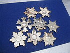 1970s Eight Gorham Sterling Silver Christmas Tree Ornaments   missing 1970  1976