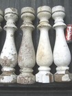 7 Lg Antique Primitive Architectural Garden Art Wood Baluster Post Stand Columns