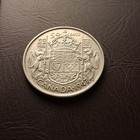 1947 Curved And Straight Canada 50 Cents George Vi Silver Half Dollar Coin Fifty
