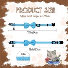 2 Pcs Boy Cat Collar With Bell Breakaway Cat Collars Cute Kitten Bow Tie Collar