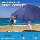 7ft Beach Umbrella With Sand Anchor   Tilt  Upf 50  Protection Beach Umbrellas