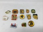 Vintage Lot Of 12 Soccer Tournament Club Souvenir Pins Snickers Pizza Hut Stysa