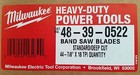 Milwaukee 48-39-0544 44-7 8  18 Tpi Lot Of 50 Band Saw Blade Bulk Fit 6232-6