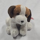 6  Russ Berrie Roxy Luv Pets White Brown Puppy Dog Bean Bag Stuffed Animal New