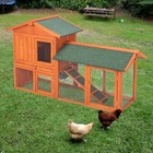 61  2 Storey Chicken Coop Rabbit Hutch Wood House Pet Cage For Small Animals