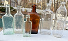 Vintage Lot Of 6 Old Medicine pharmacy misc  Bottles