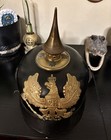 Imperial German Prussian Officer Pickelhaube Spiked Helmet Fr Eagle Plate 58  