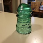 Vintage Hemingray No 9 Lime Green Glass Insulator Usa 7up Cd106