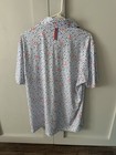 Rhoback Men s L Short Sleeve Polo Collared Blueberry   Lobster Print