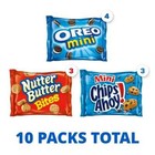 Nabisco Cookie Variety Pack  Oreo Mini  Nutter Butter Bites    10 Snack Packs