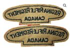 Pair Of Shoulder Titles To The Regina Rifles  Unissued 