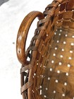 Antique Basket Northeast Native American Potato Stamp 15x13x6 Original 19thc 