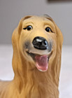 Vintage Ceramic Afghan Hound Dog Figurine Mid Century Modern Taiwan 4 5 