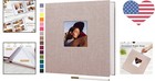 Elegant Linen Cover Photo Album - 80 Page Diy Scrapbook For Precious Memories