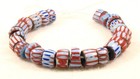 24 Old Venetian Awale Chevron Glass African Trade Beads 7 To 9 Mm Diameter