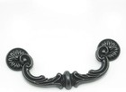 6  Vintage Drop Bail Dresser Drawer Handle Rustic Antique Black Drawer Pulls    