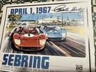Carroll Shelby Ford Gt40 12 Hours Of Sebring 1967 Poster With Signature Added 
