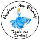 Princess Personalized Custom Thank You Seals Labels Stickers Party Favors