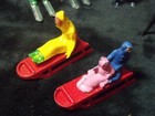 Vintage Barclay Skiing Figures Set New In Box 14 Pieces Nice Set Ships Free