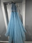 One More Couture Blue Sequin Halter Dress Prom flower Girl Size 6 Polyester